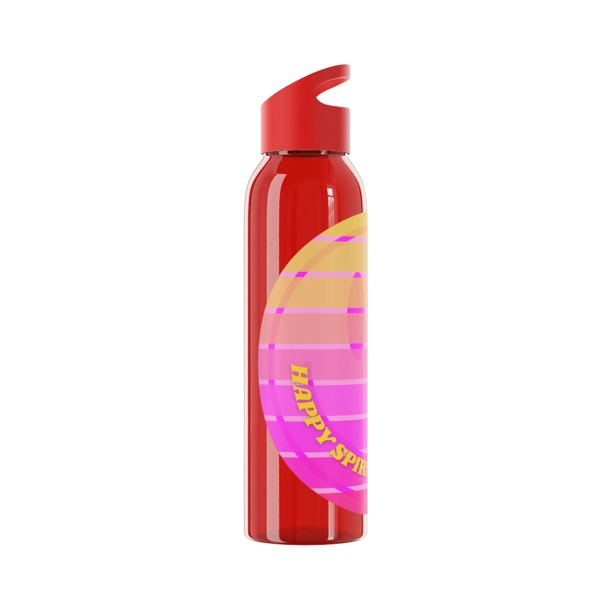 Aesthetic Happy Spirit Happy Life Water Bottle, Aesthetic Pink Bottle, Smile Face, Trendy Tumblr Bottle, Happy Mind Tumbler, BPA Fre