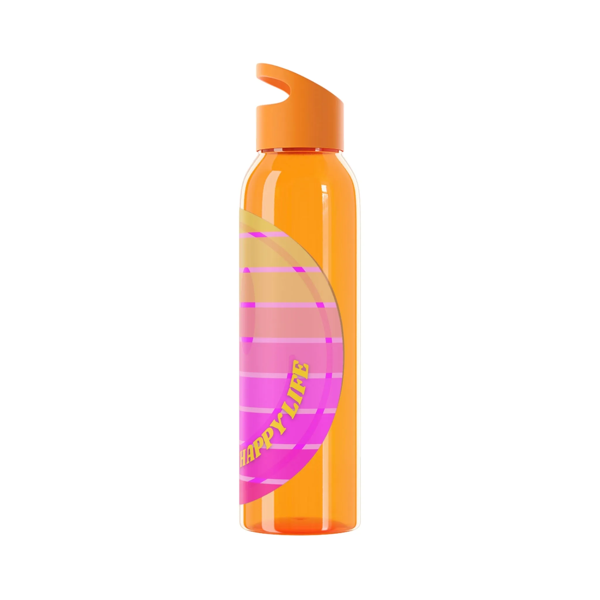Aesthetic Happy Spirit Happy Life Water Bottle, Aesthetic Pink Bottle, Smile Face, Trendy Tumblr Bottle, Happy Mind Tumbler, BPA Fre