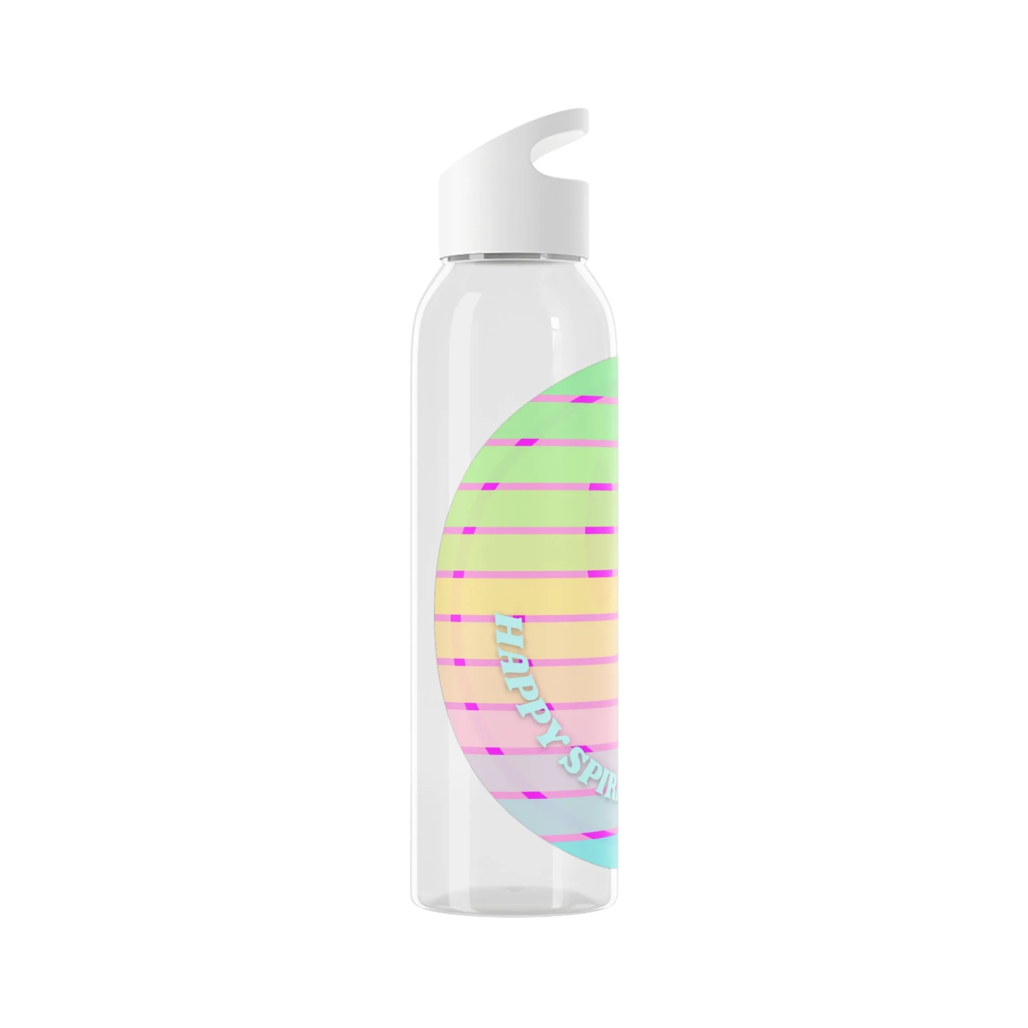 Aesthetic Happy Spirit Happy Life Water Bottle, Aesthetic Pink Bottle, Smile Face, Trendy Tumblr Bottle, Happy Mind Tumbler, BPA Free Bottle
