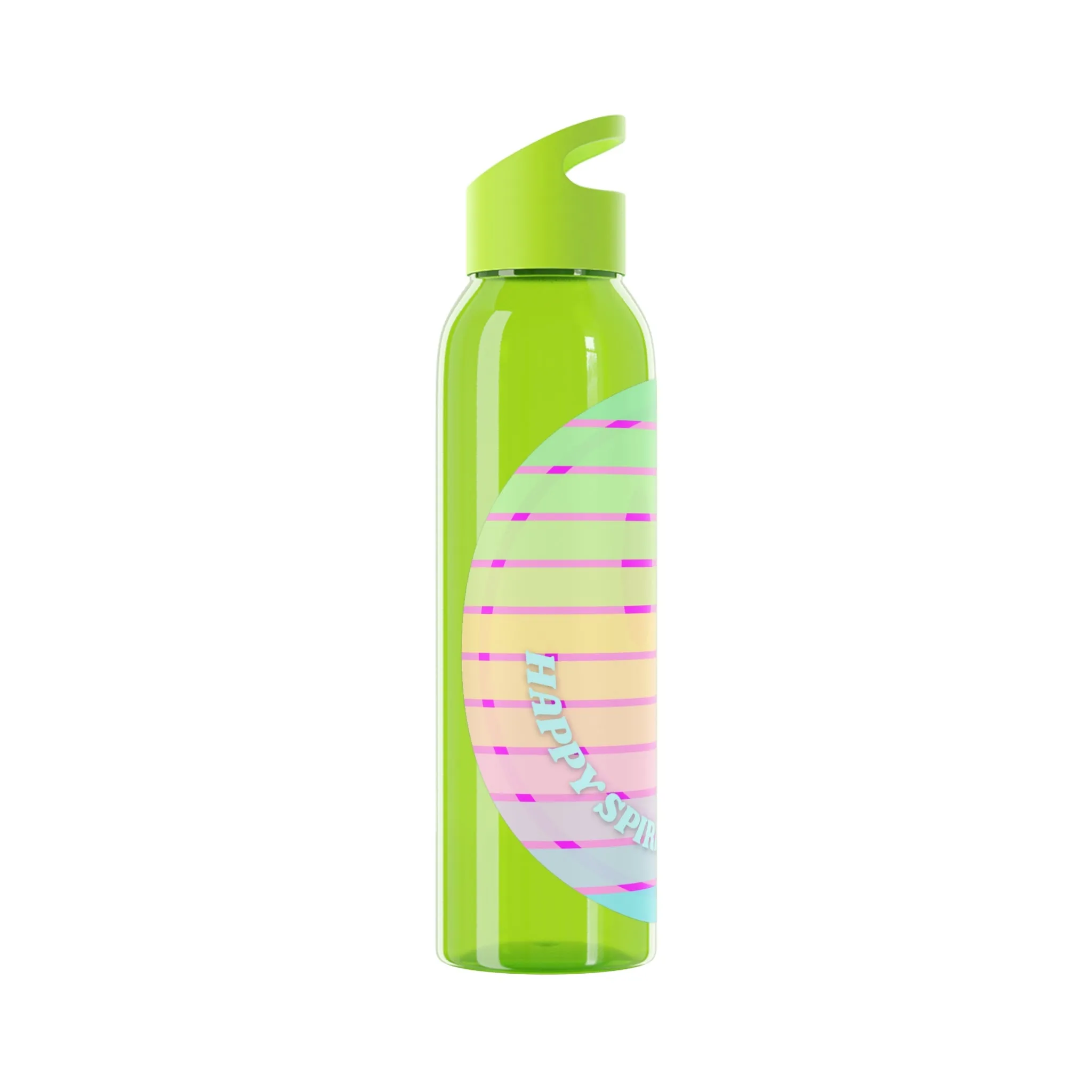 Aesthetic Happy Spirit Happy Life Water Bottle, Aesthetic Pink Bottle, Smile Face, Trendy Tumblr Bottle, Happy Mind Tumbler, BPA Free Bottle