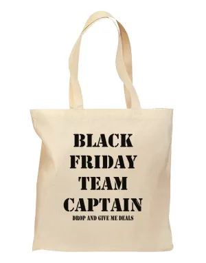 Black Friday Team Captain - Drop and Give Me Deals Grocery Tote Bag