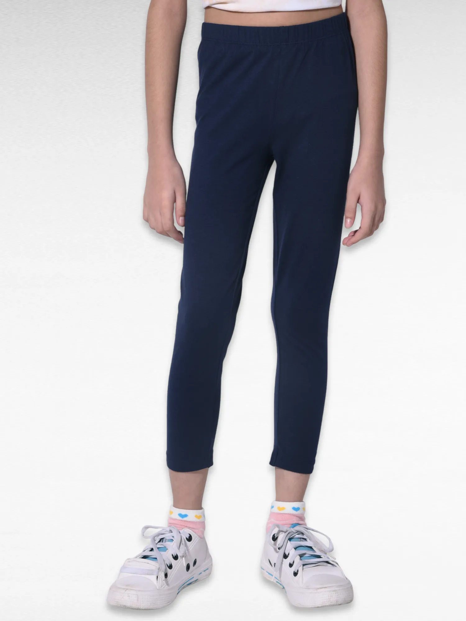 Daily Routine Girls Leggings - Navy | Ankle Length