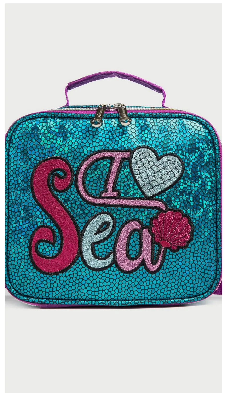 Easy Kids 3-Piece School Bag, Lunch Bag,Pencil Case . Mermaid Sea Green