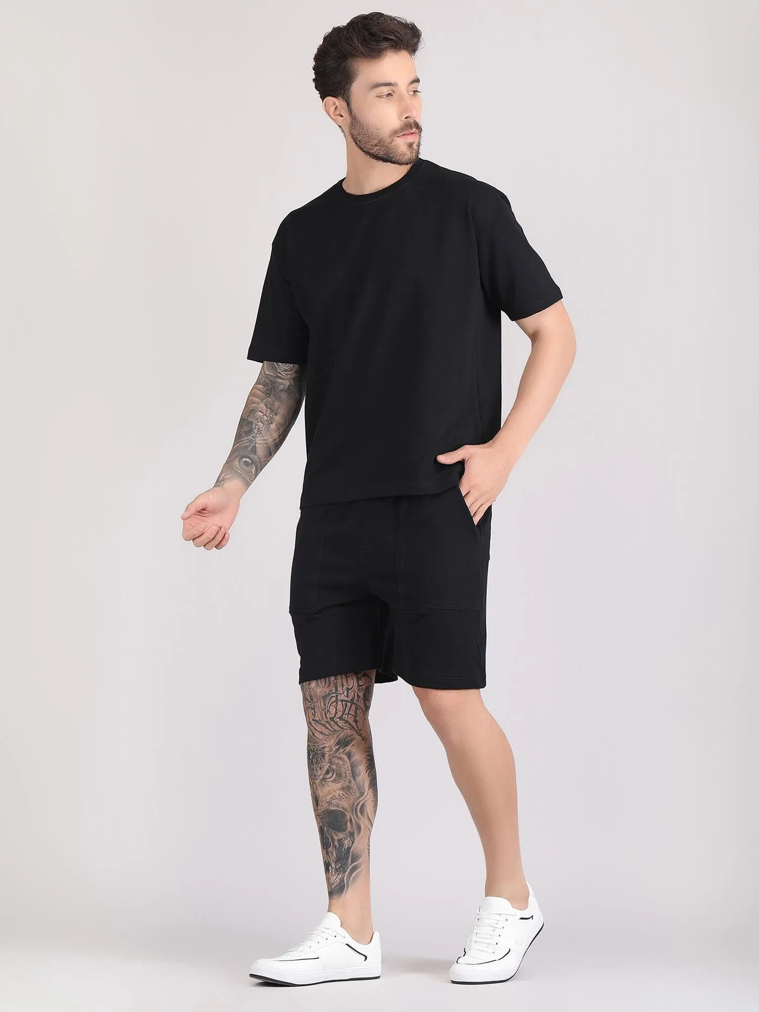 men's co ord shorts and t shirt