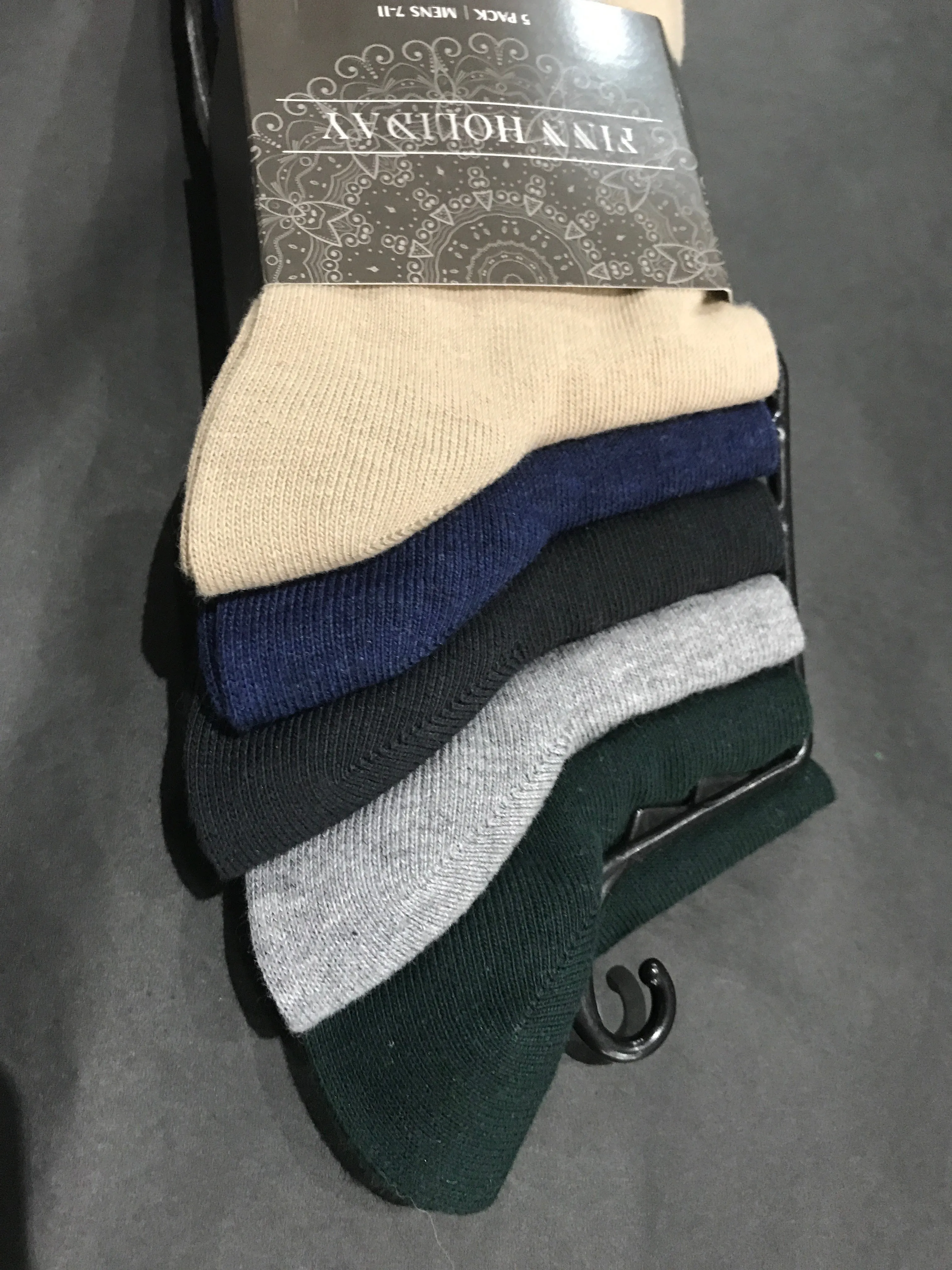 Mens Socks • 5 Pack • Coloured Crew Socks