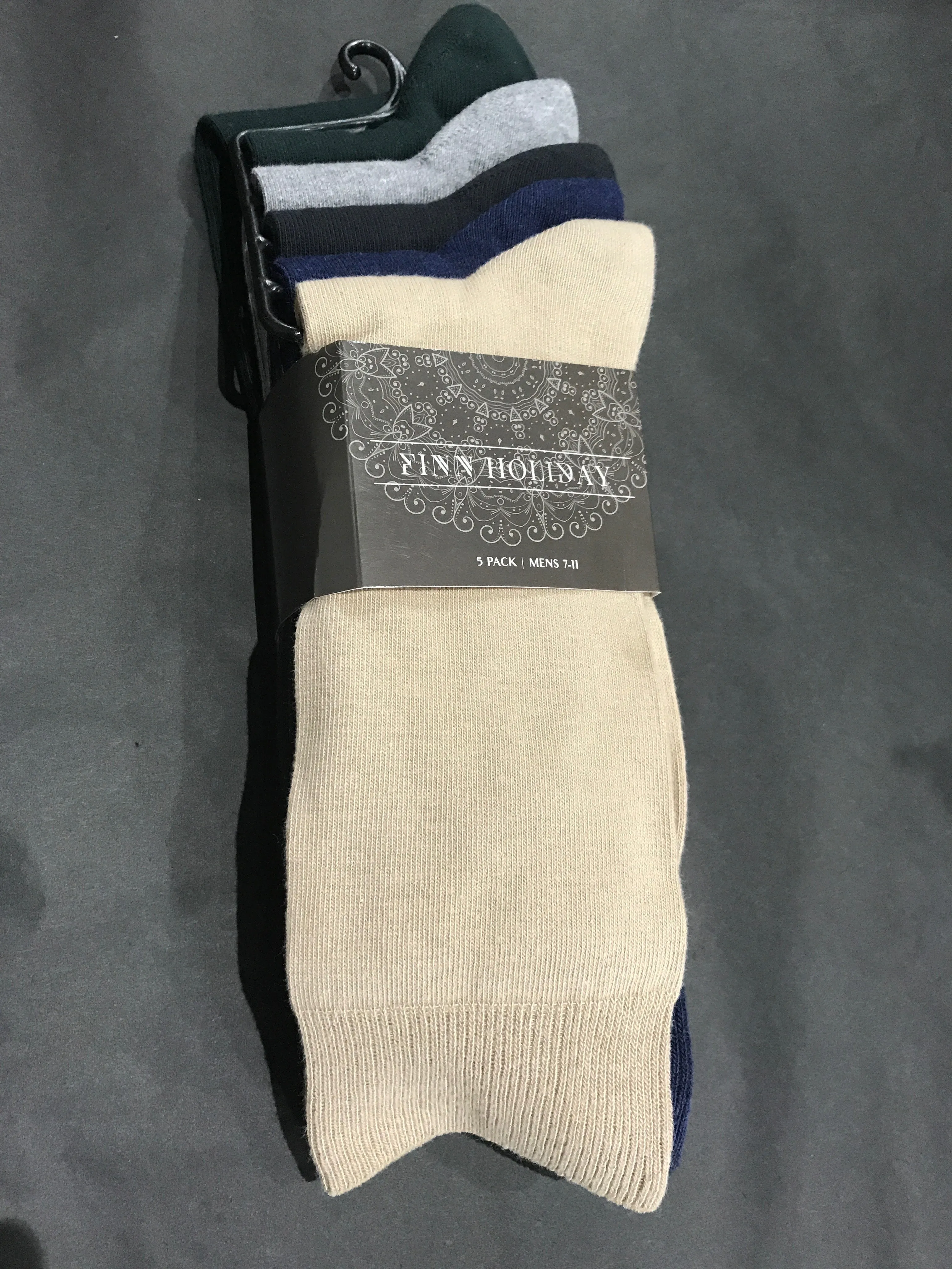 Mens Socks • 5 Pack • Coloured Crew Socks