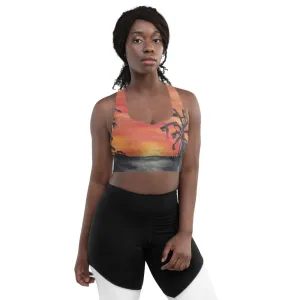 "African sunset" Longline sports bra