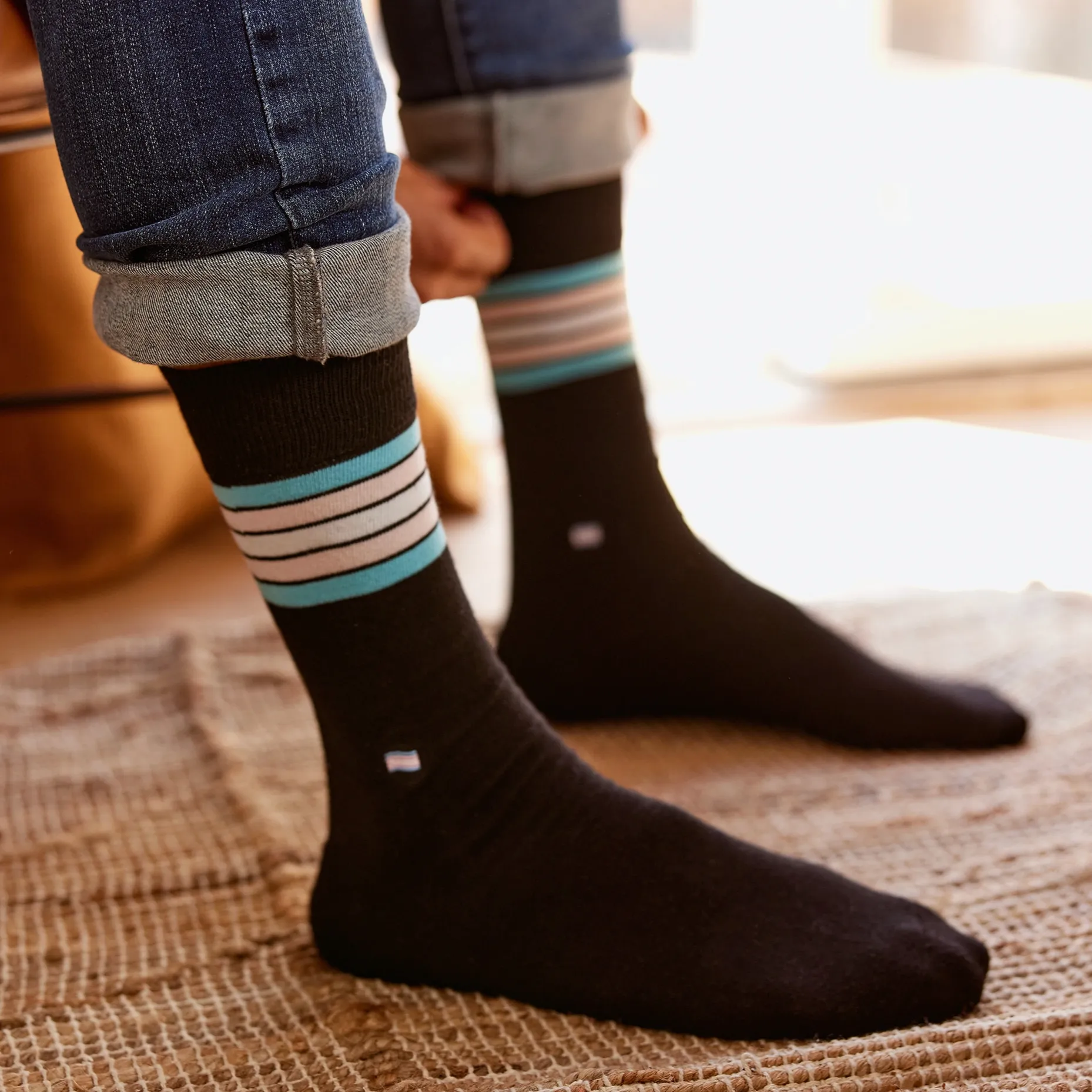 Socks That Save Lgbtq  Lives - Transgender Pride Stripes
