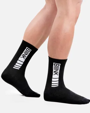 Unisex Compression Sports Performance Socks - Black / White