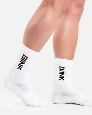 Unisex Compression Sports Performance Socks - White