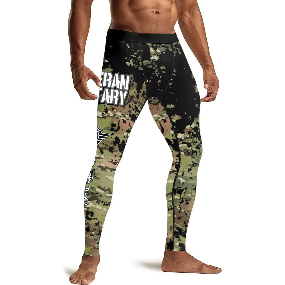 Veteran Air Force Camouflage Men's Compression Leggings