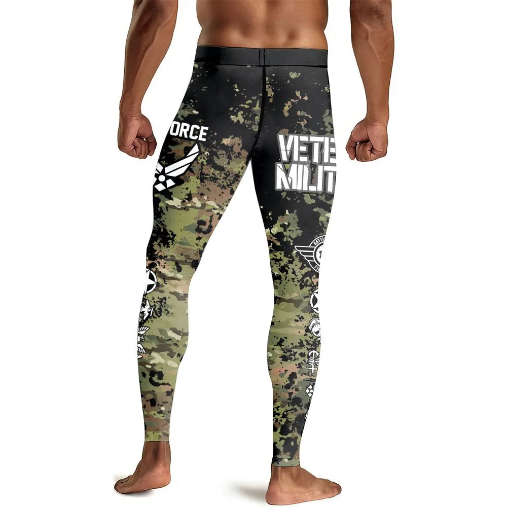 Veteran Air Force Camouflage Men's Compression Leggings